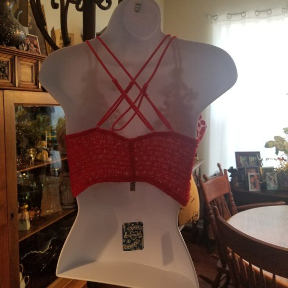 Free People Red Hot flower bra-let size Small - Picture 4 of 7